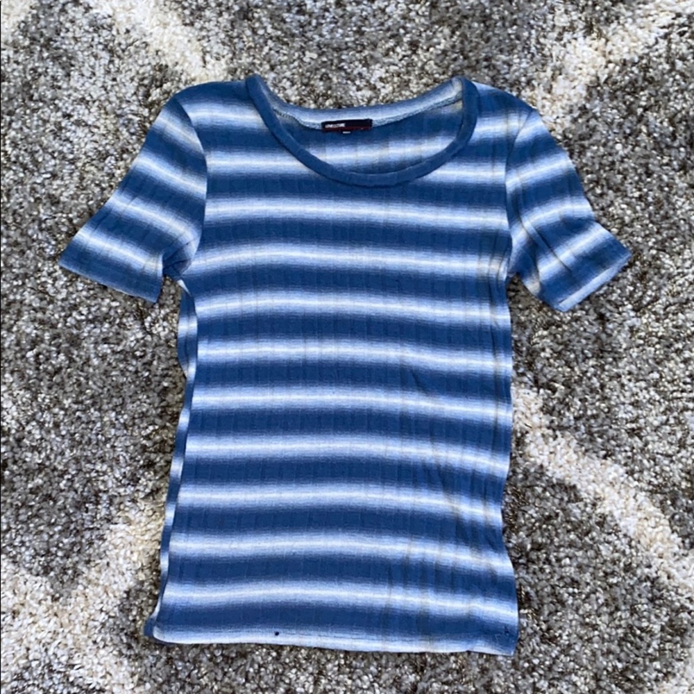 White and blue ombré top